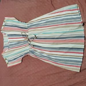 Multi-colored striped dress